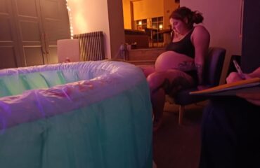 Getting ready for the water birth with Private Midwives